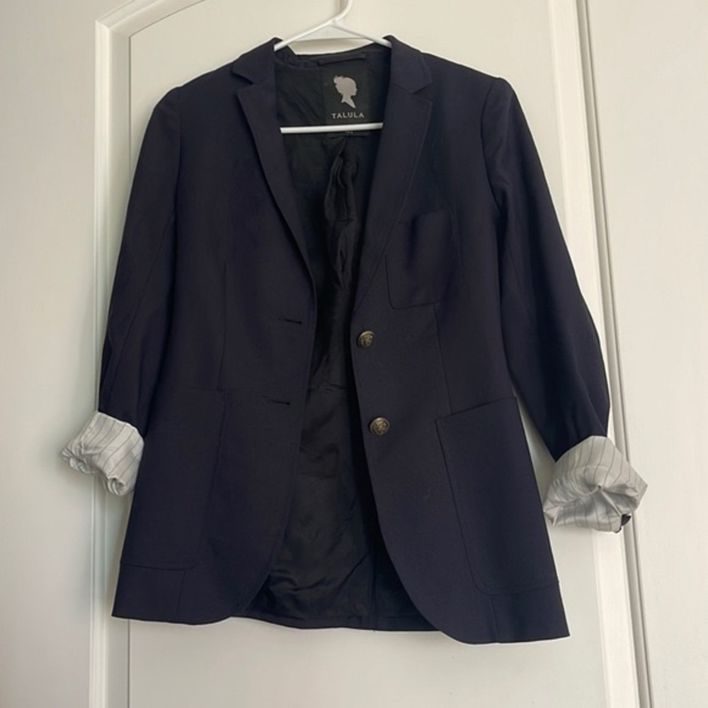 Aritzia Talula Navy Blazer Jacket